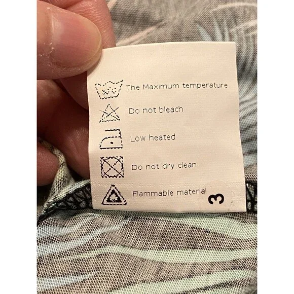 Women's ENJOYNIGHT Sleepwear Gown Size XL  NWT Palm Leaves Colorful Short Sleeve - Picture 8 of 12